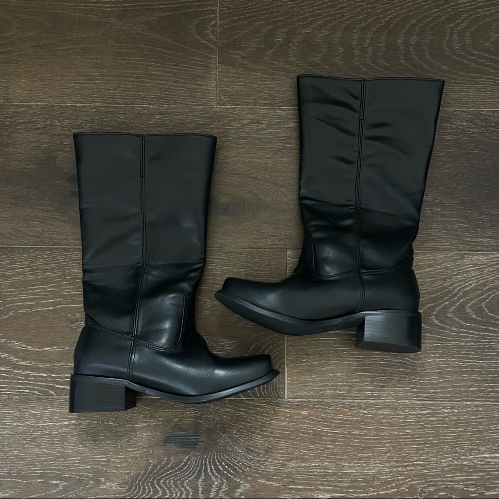 Black Knee High Boots